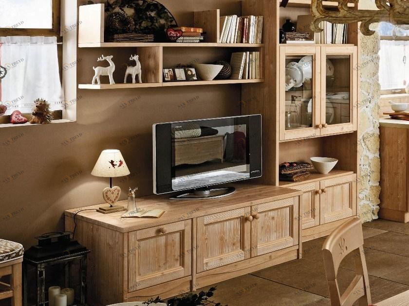 Callesella Arredamenti Деревянная оборудованная стена с тумбой под телевизор Every day sun-id-1496516