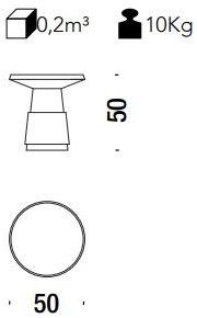 Moroso Круглый журнальный столик из керамики с бетонной отделкой sun-id-1467147 - Вид №2