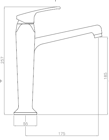 Смеситель на раковину однорычажный, высокий Cezares LEGEND-LSM2-A-03/24 - Вид №1