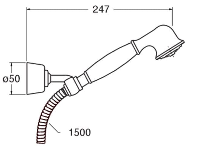 Настенный ручной душ с держателем CRISTINA Rubinetterie дополнения для душа / ванны / умывальника-Shower &amp ARCH-00110438 - Вид №2