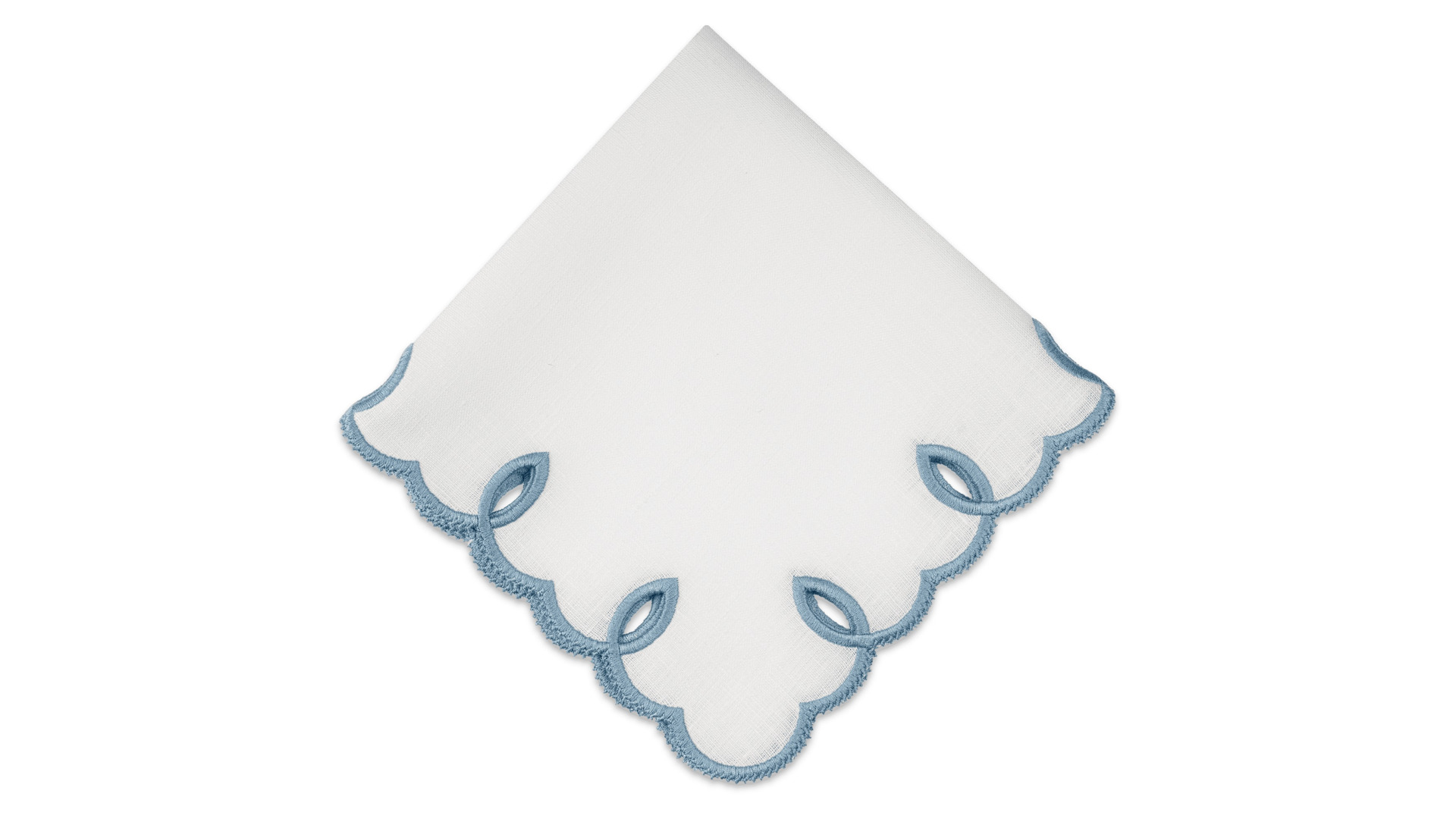 10674765 Truffle Bee Салфетка постановочная Truffle Bee Этрета 43х43см, бело-голубой, лен Ткань  - Вид №2