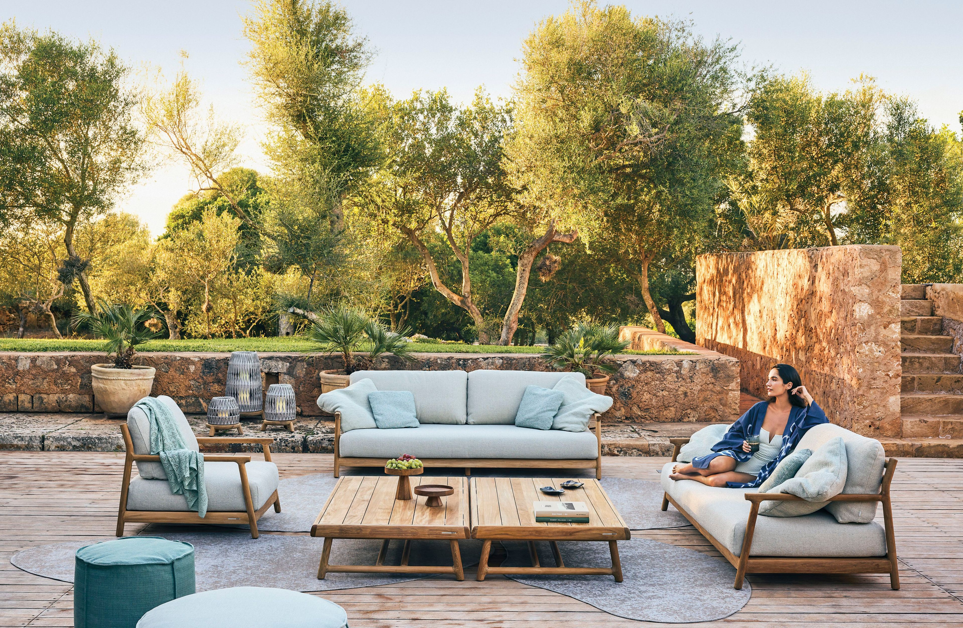 Прямоугольный журнальный столик из тикового дерева MANUTTI Muyu ARCH-00117207 - Вид №1