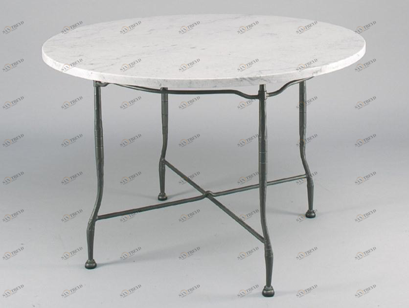 OFFICINACIANI Круглый садовый стол из каррарского мрамора Intreccio Gf4004ta-d90 