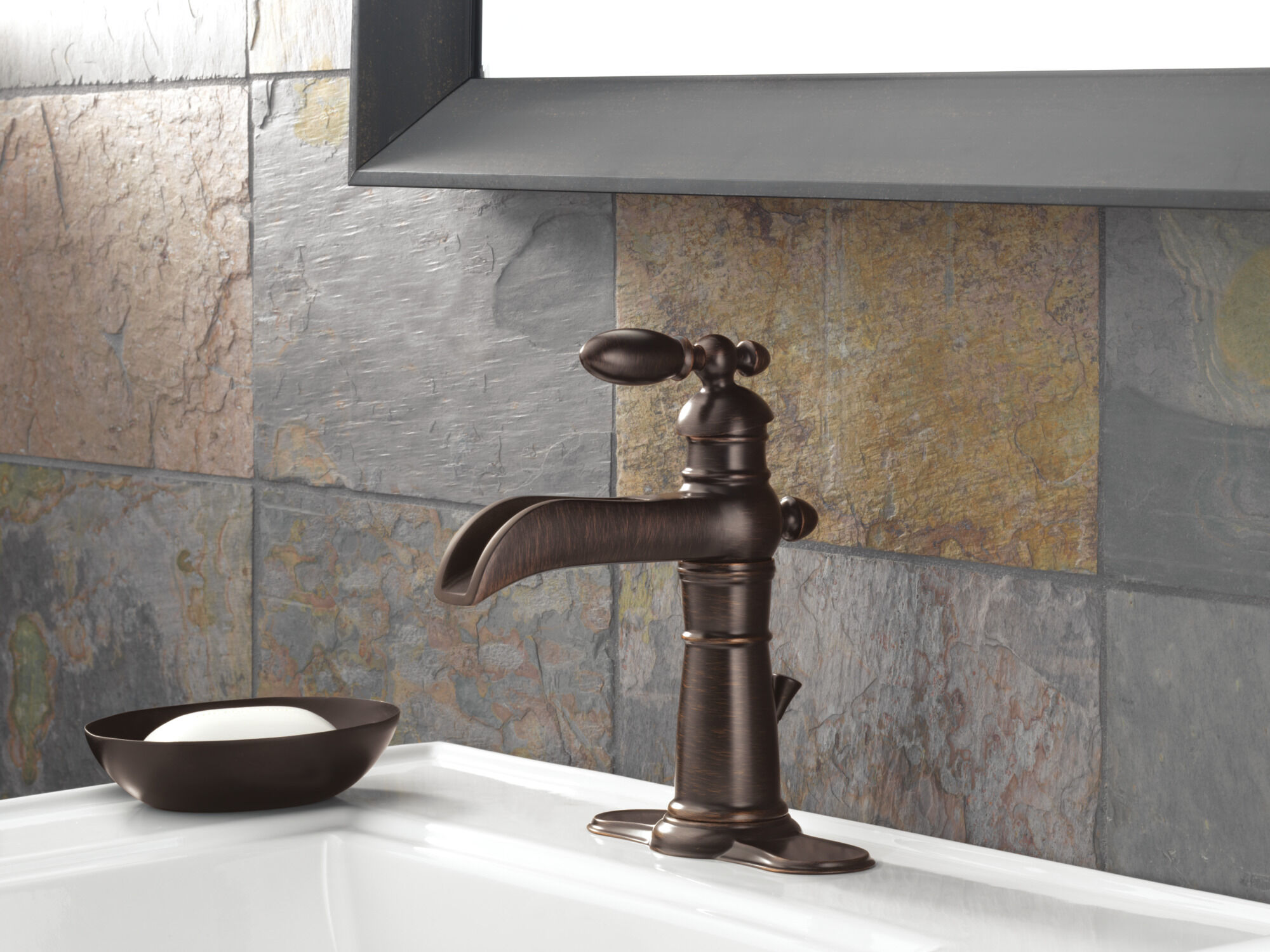 554LF-RB Смеситель для ванной комнаты с одной ручкой Delta Faucet Victorian Венецианская бронза - Вид №3