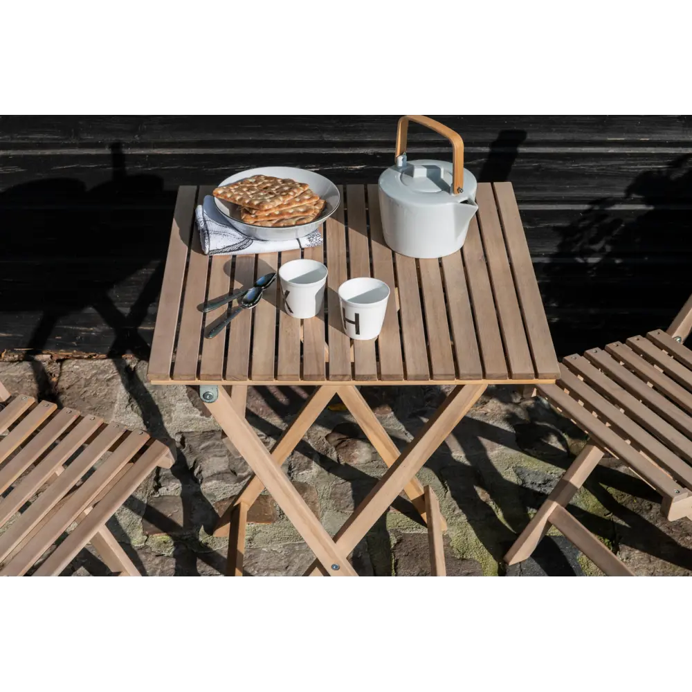 Набор садовой мебели Naterial Origami складной акация: стол и 2 стула STLM-2011954 - Вид №17