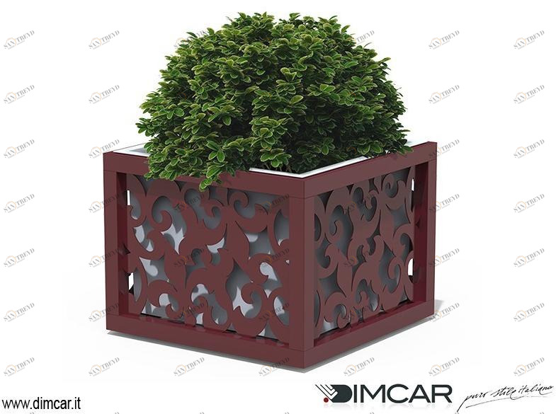 DIMCAR Кашпо из металла низкое для общественных мест Giglio 418