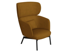 Тканевое кресло с стальным основанием