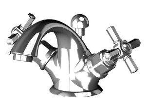 Смеситель для раковины с автоматическим сливом