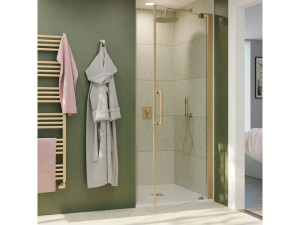 Душевая кабина из закаленного стекла с поворотной дверью