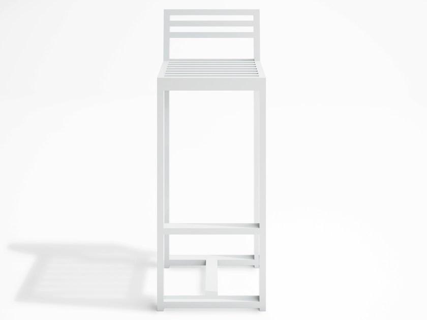 GANDIABLASCO Табурет высокий алюминиевый со спинкой Dna sun-id-1403446 - Вид №3