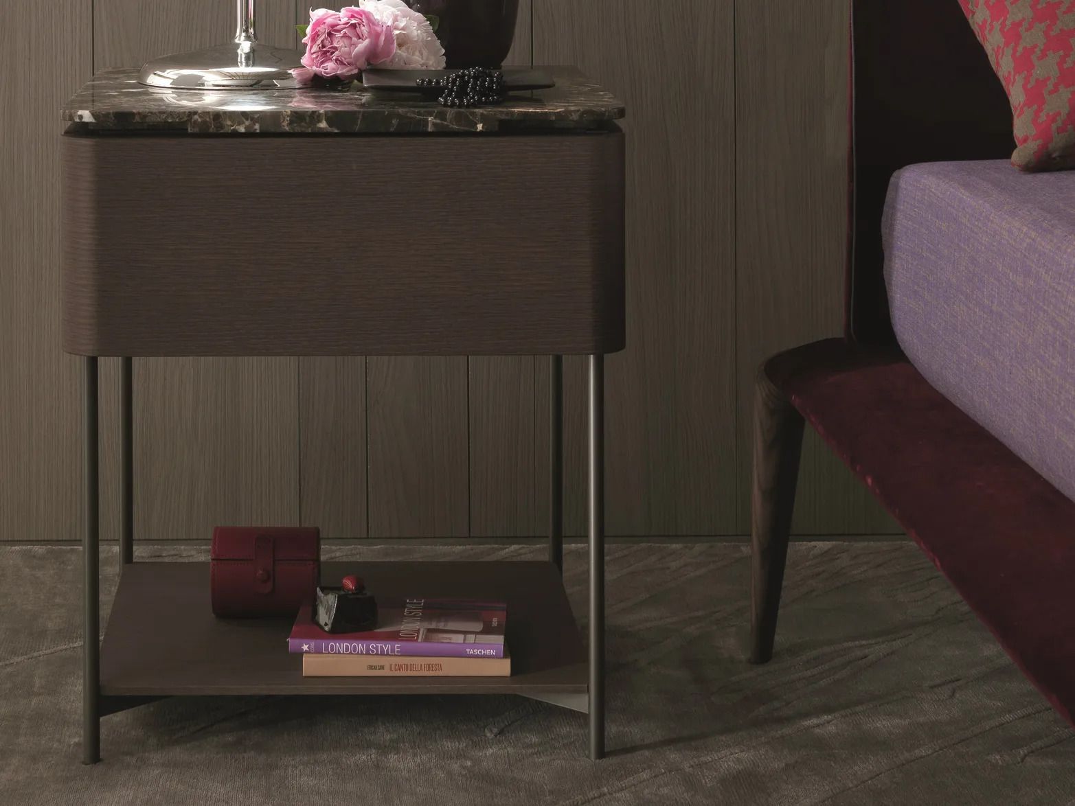 Деревянная тумбочка с мраморной столешницей MisuraEmme LINDO ARCH-00125029 - Вид №3