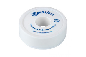 16507979 Лента ФУМ катушка 19мм х 0,2мм х 15м PTFE вода 6020 6020-04 008-0548 Aquasfera