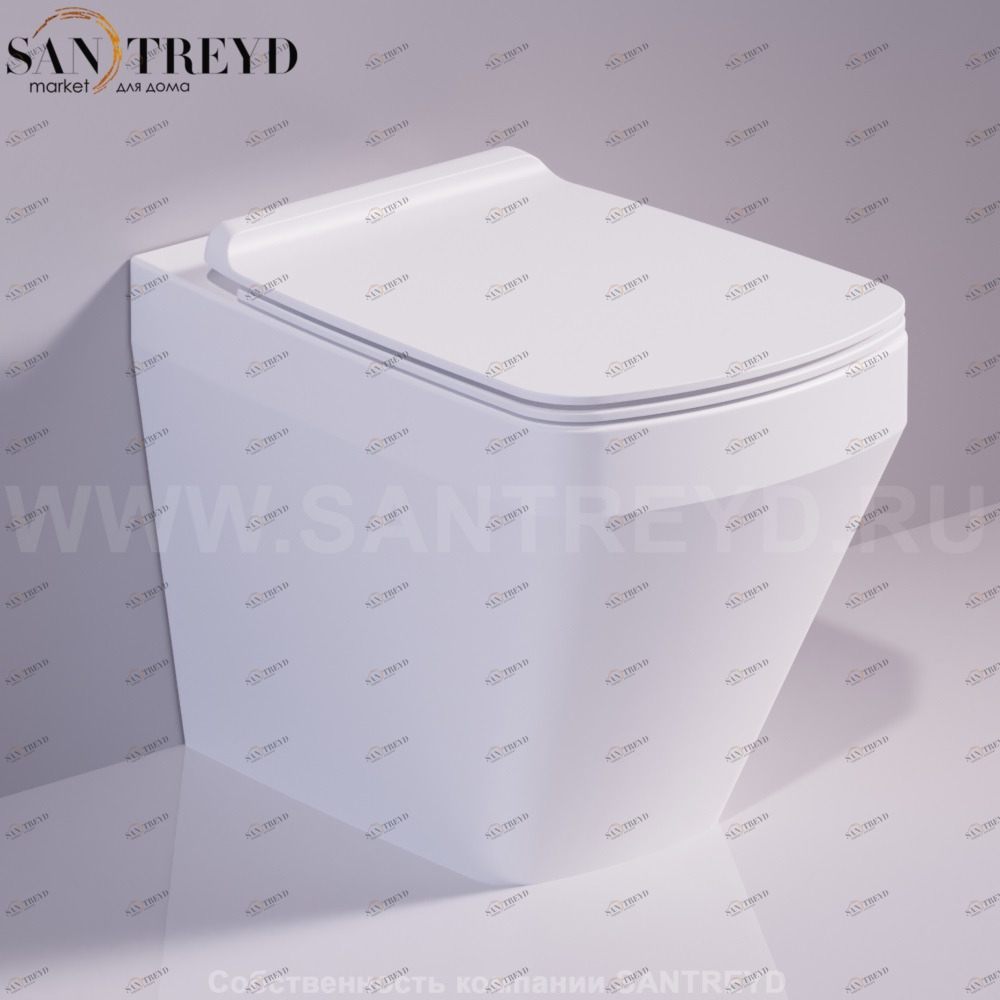 VI01BIANCOMATT Приставной унитаз напольный Белый Simas Baden Baden Италия