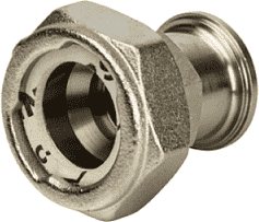 Разъемное соединение STOUT с плоским уплотнением и обратным клапаном 3/4" никелированное