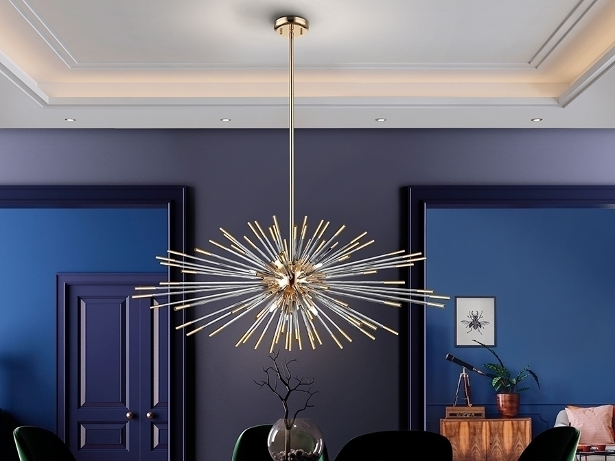 098130 Подвесной светильник 9L золото Schuller Evasion