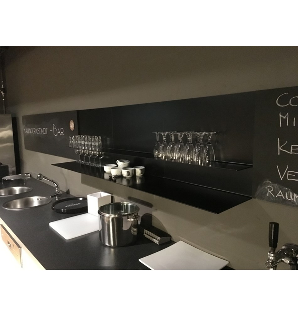 FROST Полка 4030 35x15x100cm » черная Алюминий Черный U4030-B  - Вид №4