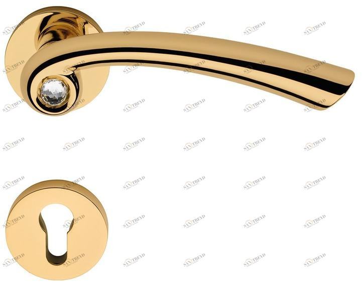 LINEA CALI' Ручка из латуни в современном стиле с кристаллами swarovski® с замком Nau crystal sun-id-1366054