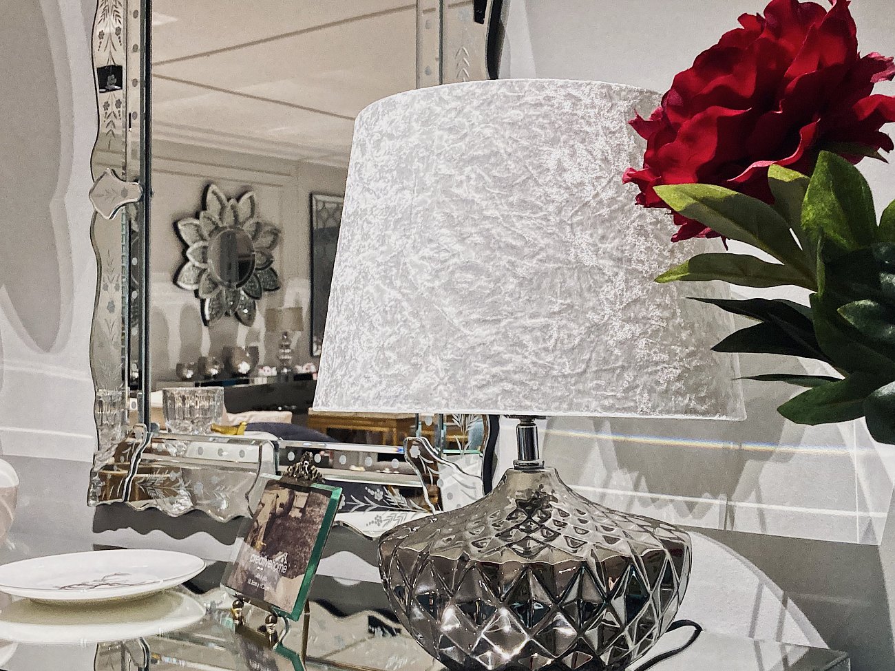 Настольная лампа Maytoni Аdeline Z006-TL-01-W MAYTONI ВАЗА 138561 Белый;серебро  - Вид №5