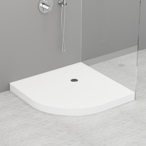 704817 Душевой поддон угловой из акрила h9 белый в комплекте с сифоном, цвет Белая глазурь Kerasan DOCCIA Италия