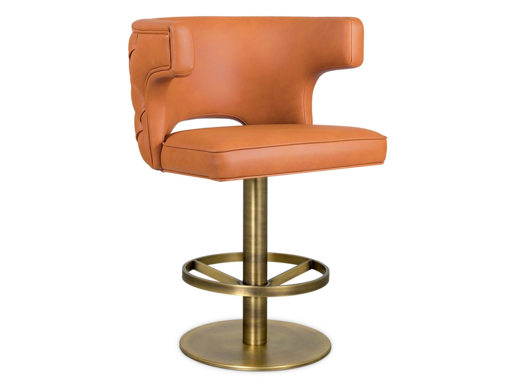 Высокий кожаный поворотный стул с подлокотниками Brabbu KANSAS II ARCH-00095418 - Вид №2