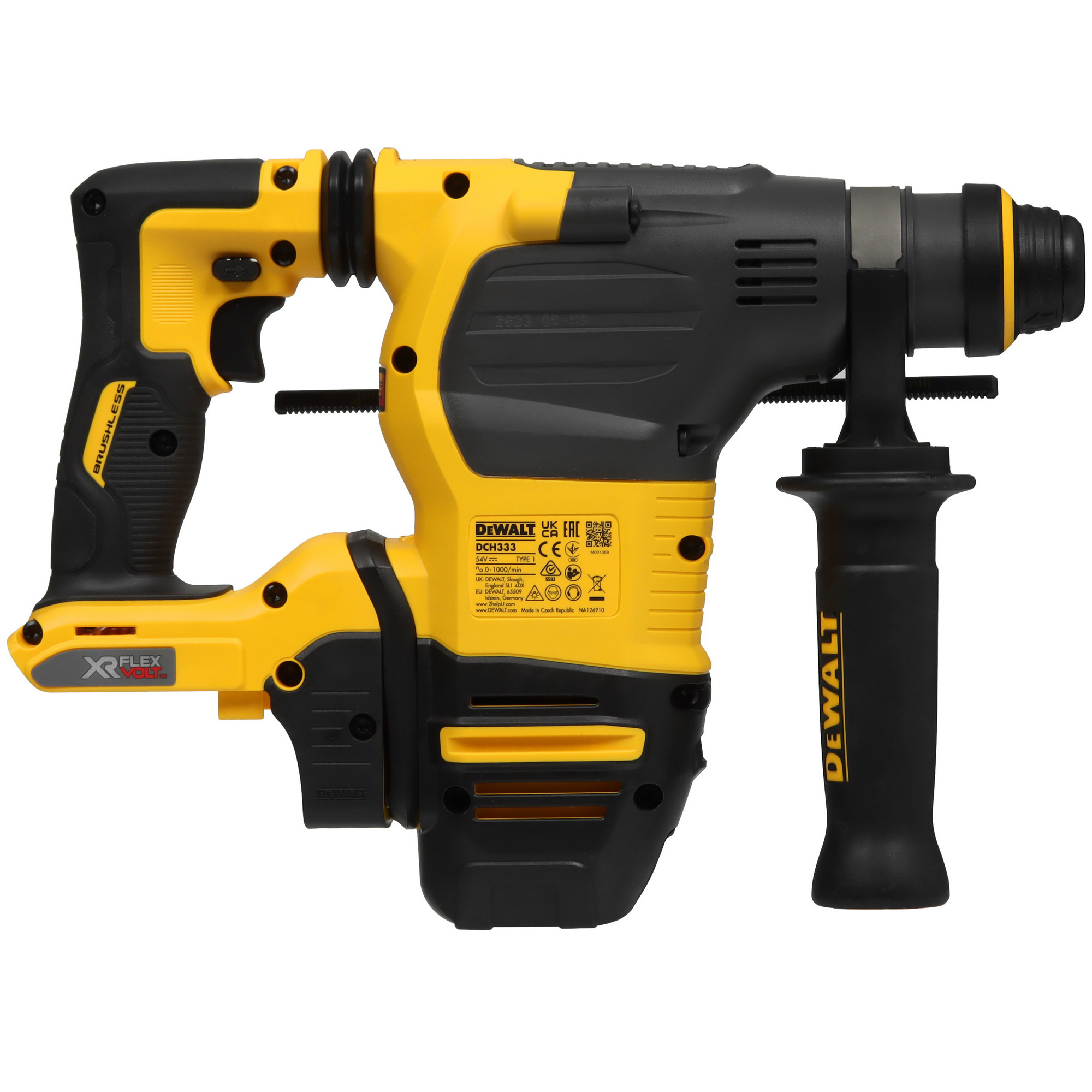 Перфоратор DeWalt DCH333NT XR FLEXVOLТ 18/54V , Без ЗУ, Без АКБ 5437905 STDN-0058790 - Вид №1