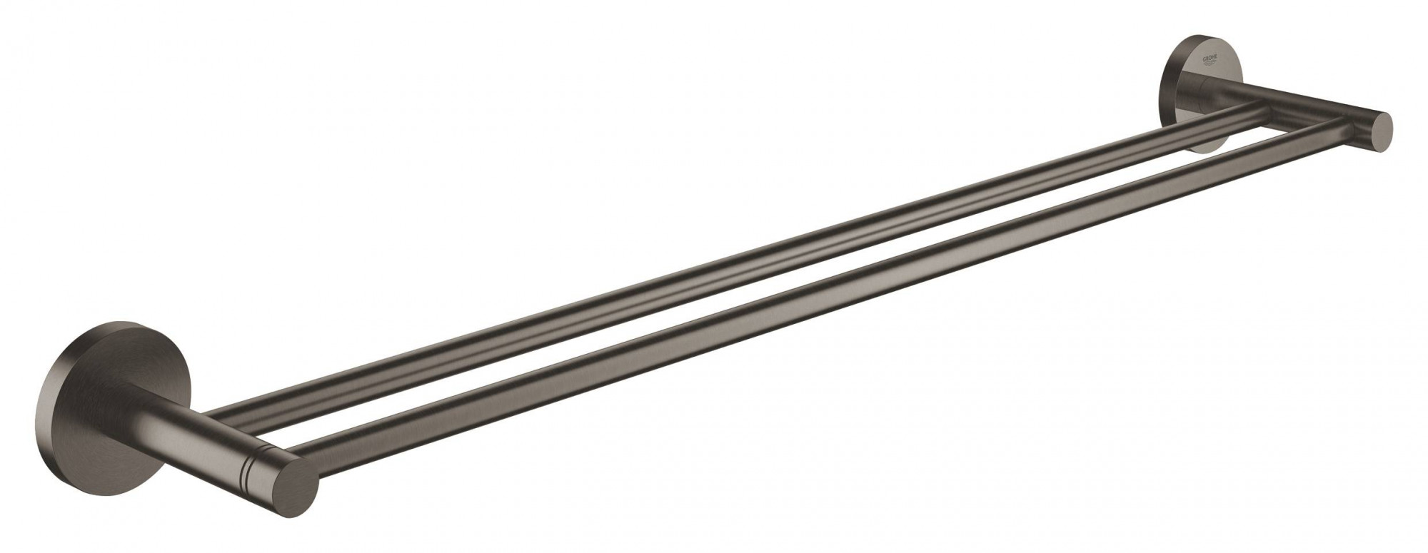 Двойной держатель для полотенца GROHE Essentials, тёмный графит матовый (40802AL1)