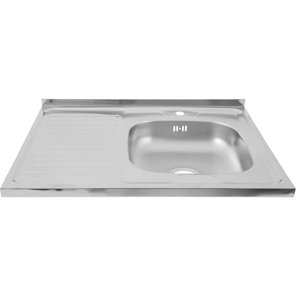 KROMRUS S-220 Правая накладная мойка с крылом для сушки 85321916 Мойка накладная STLM-0061354 - Вид №3