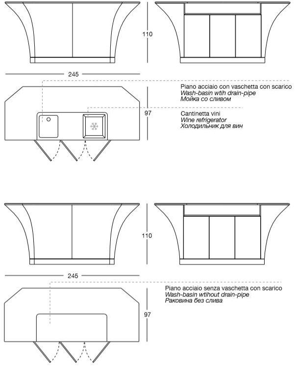 Longhi Кожаная барная стойка Loveluxe 2019 – rhythm collection sun-id-1442031 - Вид №5