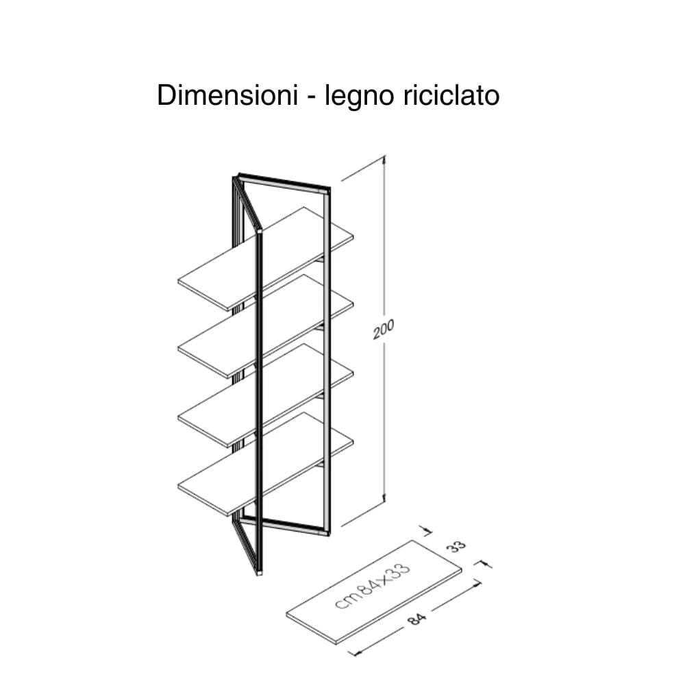 Самонесущая настенная Книжная полка из алюминия и дерева STUDIO T Ecodesign ARCH-00090930 - Вид №21