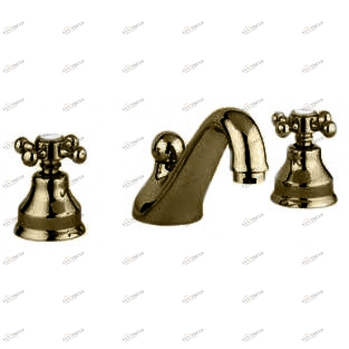 Смеситель MIGLIORE Lady ML.LAD-912.BR для раковины - бронза, на 3 отверстия 