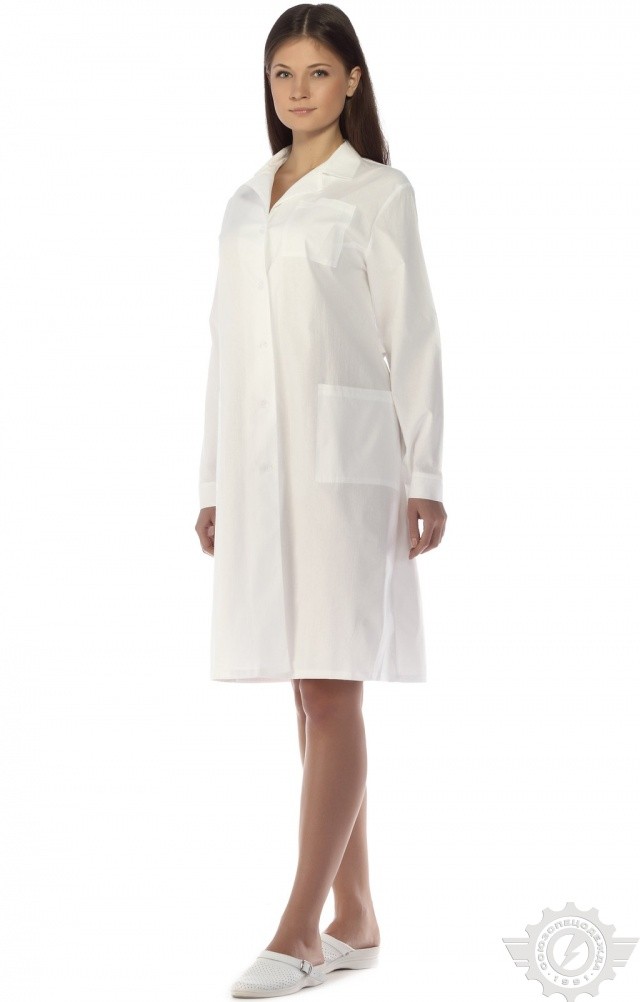 61685 Халат женский белый  Медицинская одежда  размер 40-42/146-152 Спецодежда  - Вид №8