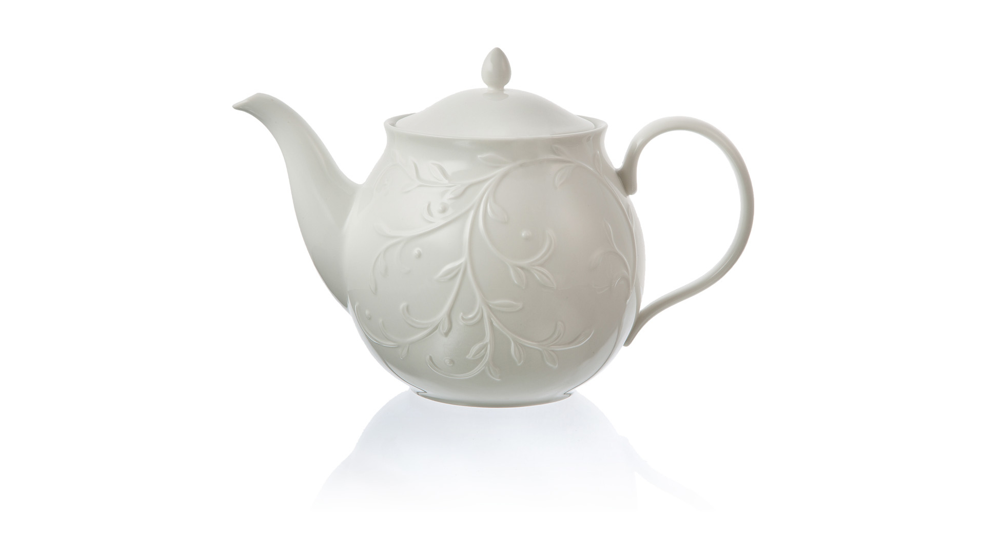 10665770 Lenox Набор для чая Lenox "Чистый опал, рельеф" (чайник, сахарница, молочник) Фарфор  - Вид №1