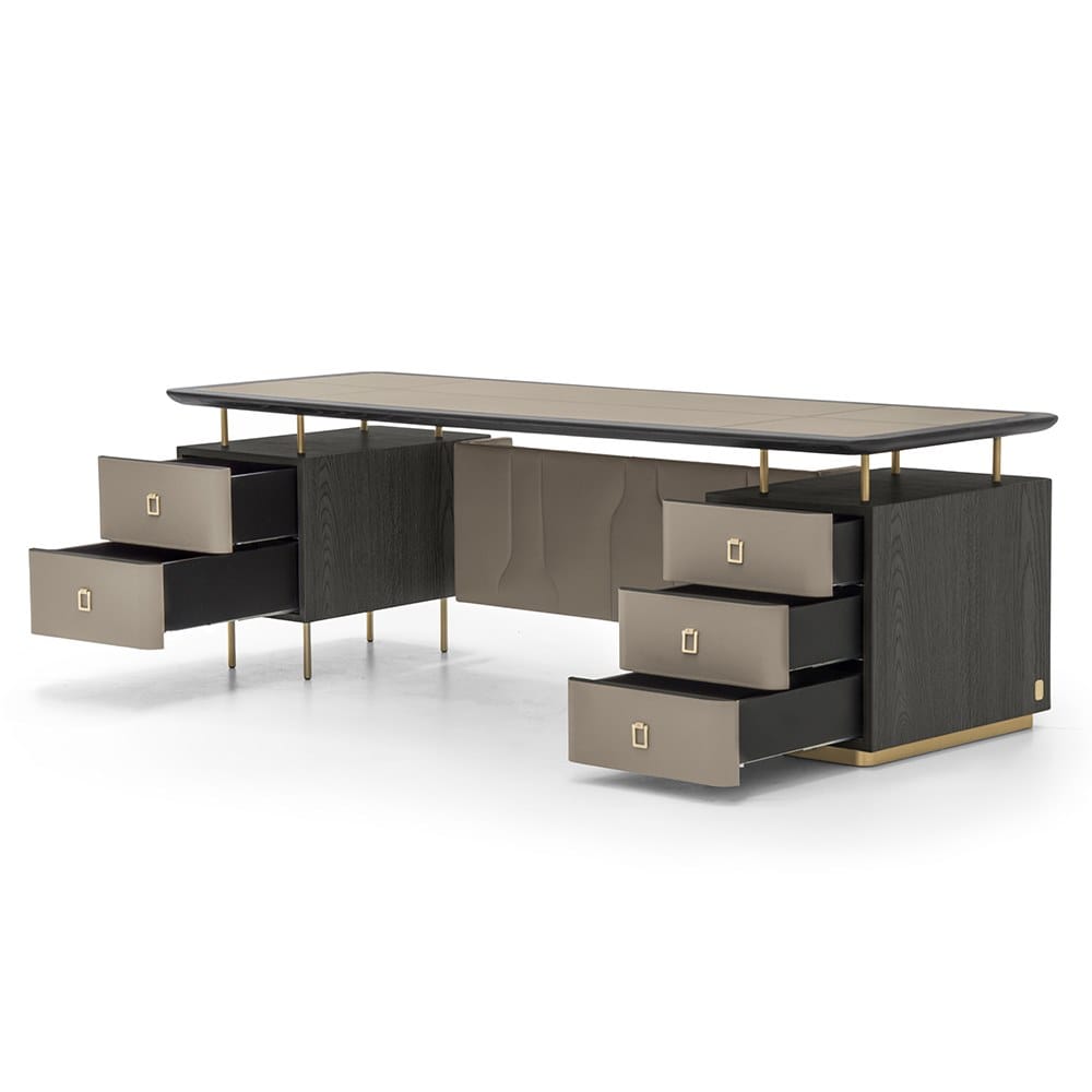 Кожаный исполнительный стол с ящиками Formitalia Panamera ARCH-00130661 - Вид №2