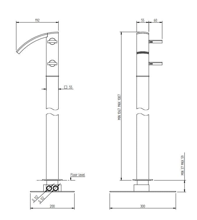 Однорычажный смеситель для раковины с одним отверстием Zazzeri ARCH-00097005 - Вид №2