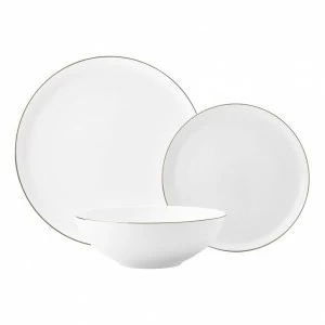 Столовая посуда фарфоровая на 4 персоны 12 предметов белая "Кашемир Голд" MAXWELL & WILLIAMS КАШЕМИР ГОЛД 00-3947071 Белый
