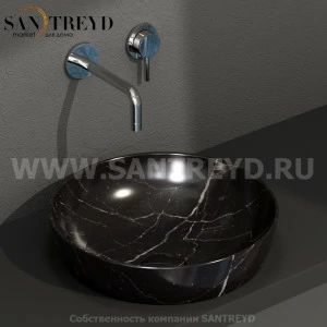 B6T38PN Встроенная раковина под столешницу круглая Ceramica Globo T-EDGE