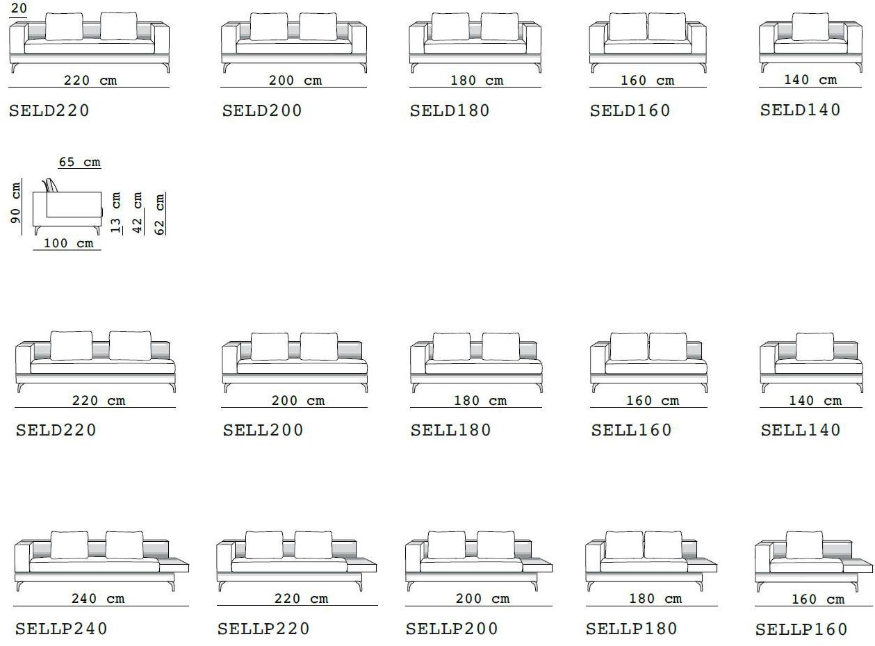 Flexstyle Диван из ткани с шезлонгом sun-id-1359619 - Вид №1