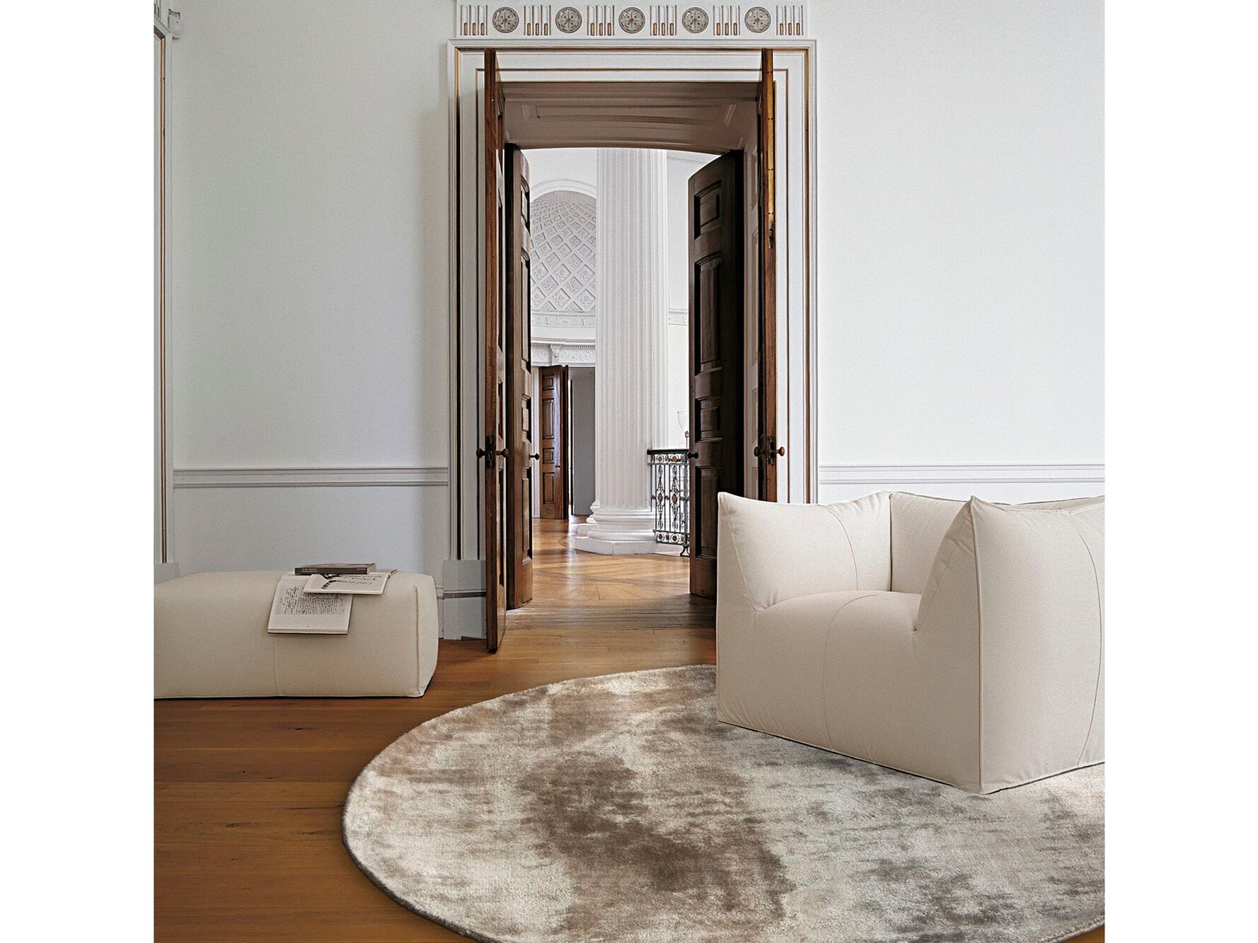 Круглый ковер degradé из бамбукового волокна ручной работы G.T.DESIGN in-Canto ARCH-00127098 - Вид №1