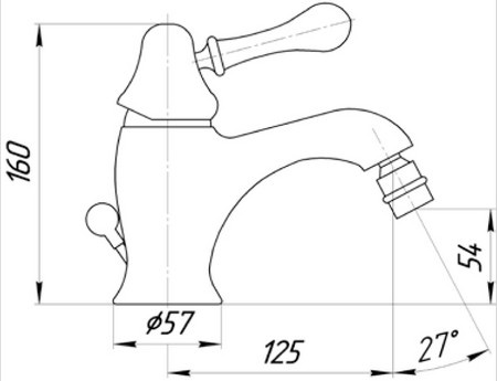 Смеситель MIGLIORE Maya ML.MAY-8923.СR для биде - хром ML.MAY-8923.CR - Вид №1