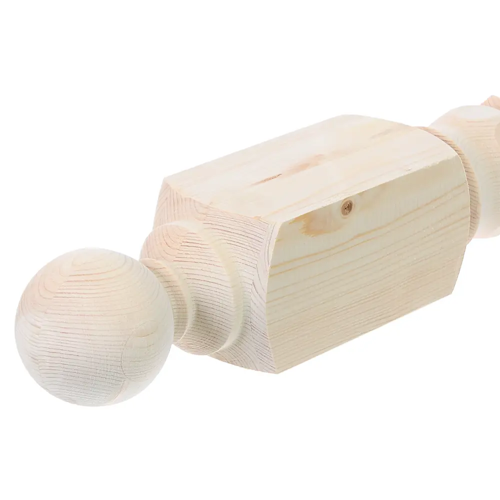 Столб лестничный сращенный хвоя Экстра граненый 90x90x1177 мм Santreyd Гранёный STLM-2016852 - Вид №1