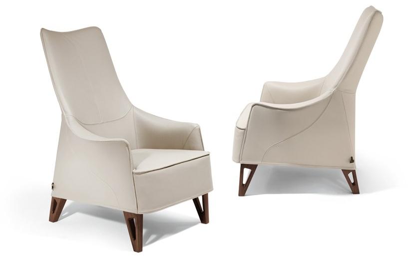 Giorgetti Кожаное кресло Bergere с подлокотниками Mobius sun-id-1377860 - Вид №1