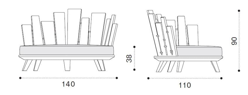 Садовое кресло из тикового дерева Ethimo Rafael ARCH-00099488 - Вид №11