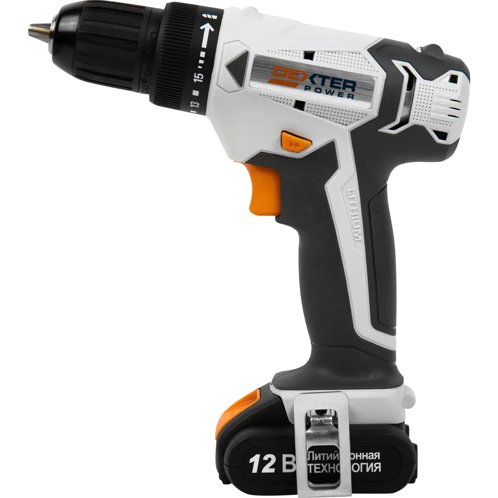 Дрель-шуруповерт аккумуляторная Dexter Power CDT112LD.T, 12 В Li-ion 2 Ач STLM-2182988 - Вид №1