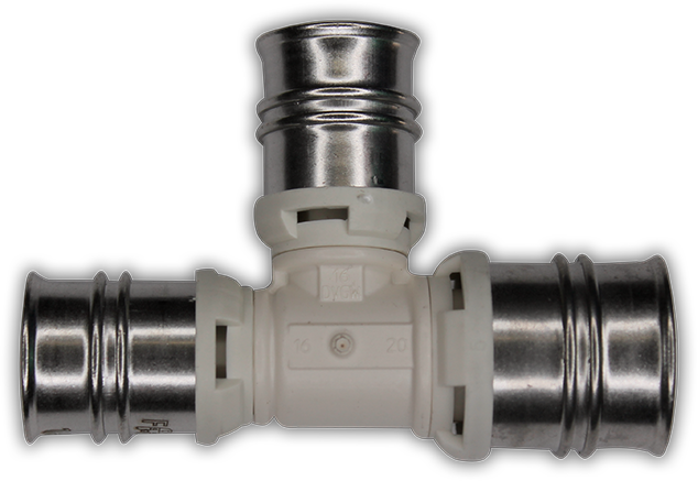 90430512 Тройник редукционный PPSU alpex-duo 16x2.0 - 20x2.0 - 16x2.0 STLM-0223620 FRANKISCHE