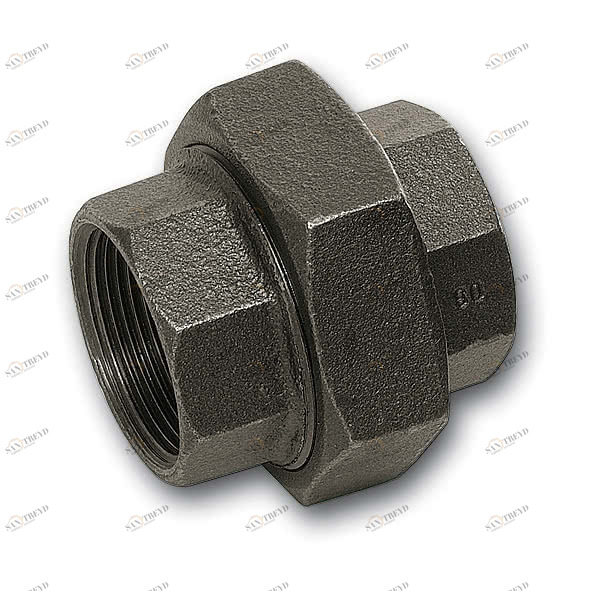 93301S# SANHA 330# сгон под плоское уплотн., ВР, черный 1 мм 