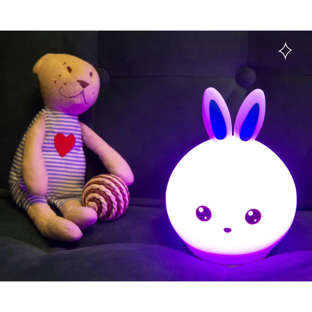 Светильник детский Rombica LED Bunny, RGB свет, цвет бежевый STLM-2010547 - Вид №6