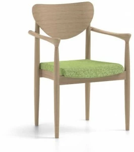 PIAVAL Стул в современном стиле, обитый тканью, с подлокотниками и открытой спинкой Pia | health & care 48-13/3