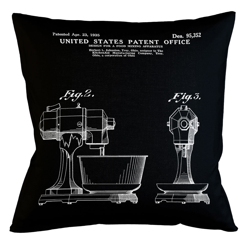 96521438 Арт-подушка «Патент на Kitchen Aid» Object Desire 