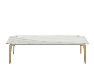 Мраморный прямоугольный низкий журнальный столик