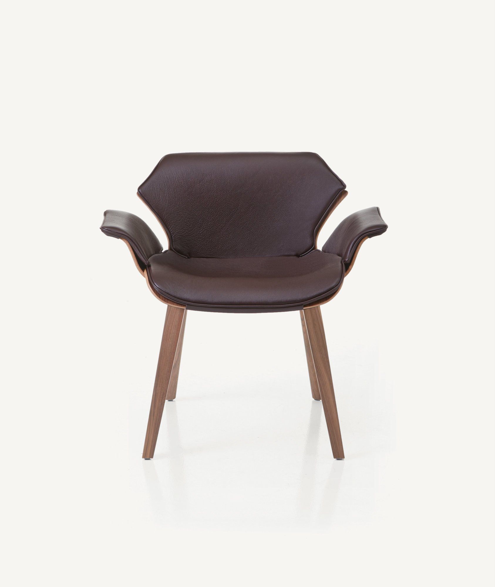 Кожаное кресло с подлокотниками BassamFellows Petal ARCH-00080919 - Вид №4